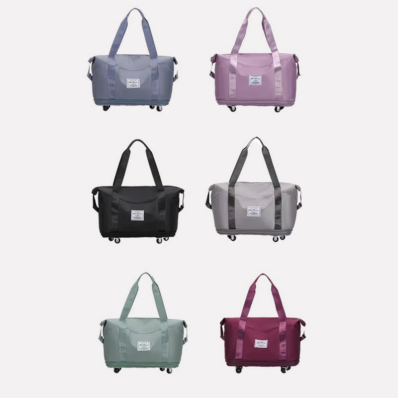 Tote Bag for Travel with Pull Rod & Oblique Folding Storage – Large Capacity Nylon Travel Sleeve - VOTVO