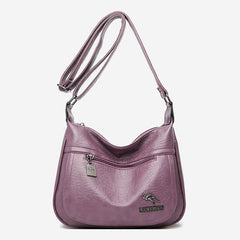 Women’s Soft Leather Double Compartment Crossbody Bag – Stylish & Practical Shoulder Bag - VOTVO