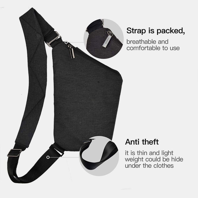 Borsa a tracolla antifurto impermeabile per uomo - Elegante borsa a tracolla da petto