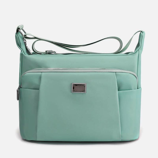 Umhängetasche aus kariertem Nylon für Damen – wasserdichte Geldbörse mit mehreren Taschen