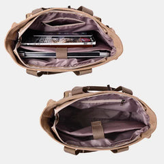 Lässige Canvas-Laptoptasche für Damen und Herren – Arbeitshandtasche mit verstellbarem Riemen