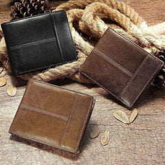 Retro Large Capacity RFID GenuineLeather Wallet