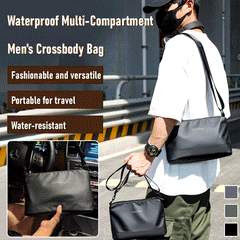 Multi-Layer Waterproof Men's Shoulder Crossbody Bag