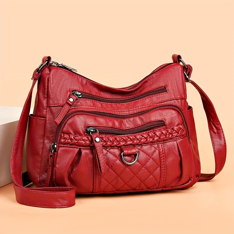 Women's leather bag with multiple pockets - VOTVO