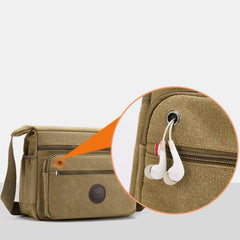 Vintage Canvas Messenger Bag – Large Capacity Shoulder Bag for Daily Use