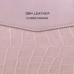 Women’s Leather Crossbody Handbag – Double Compartment Kiss Lock Shoulder Bag