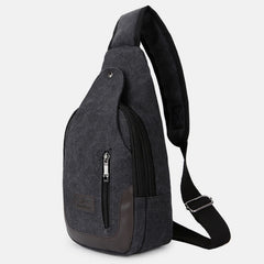 Canvas-Umhängetasche für Herren – Tagesrucksack für Outdoor-Reisen und Camping