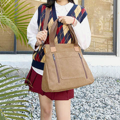 Vintage Leisure Tote Bag for Women – Canvas Crossbody Commuter Shoulder Bag