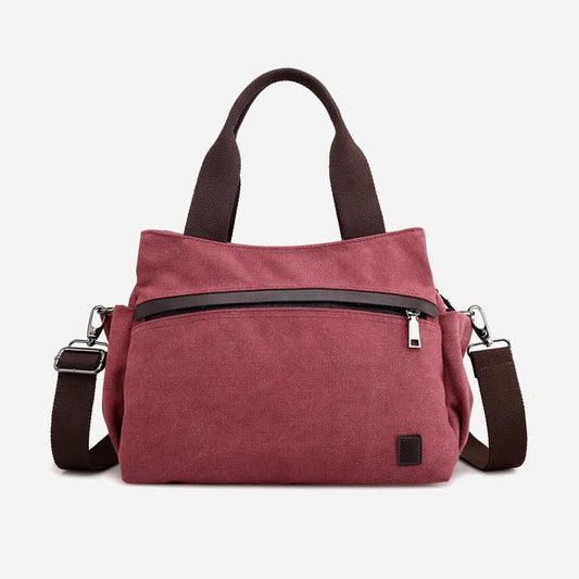 Women's Canvas Hobo Handbag – Multi-Pocket Shoulder Tote & Crossbody Bag