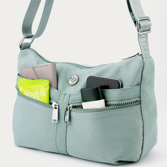 Solid Nylon Crossbody Bag for School & Travel – Simple & Stylish Purse