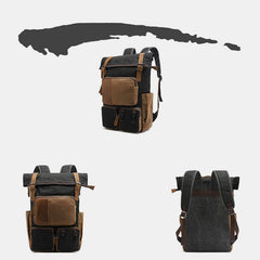 Vintage Canvas Backpack | Travel Laptop Backpack for Men & Women | School & College Backpack