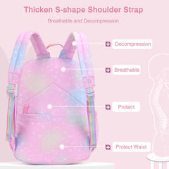 Waterproof Lightweight Large-Capacity College Backpack – Cute & Comfortable School Bag