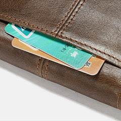 Retro Large Capacity RFID GenuineLeather Wallet