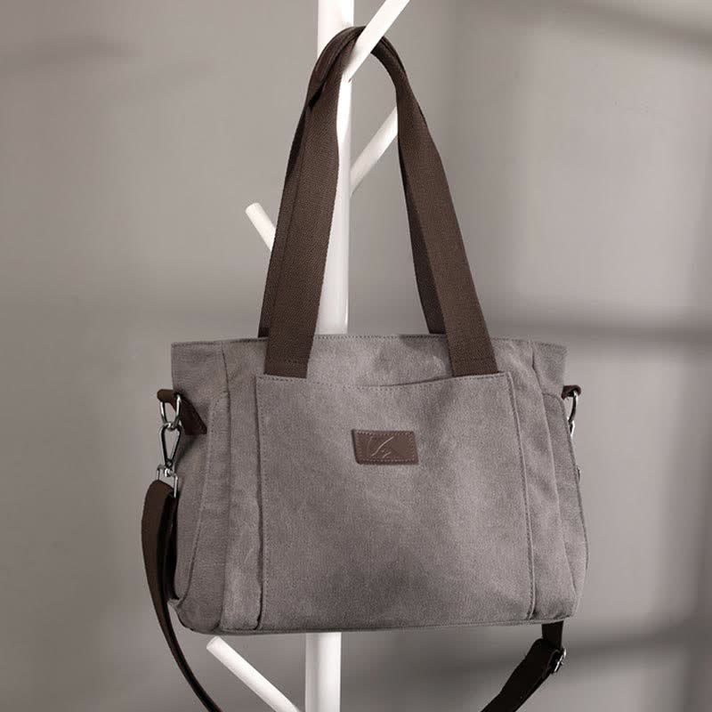 Women's Canvas Tote Shoulder Handbag – Casual Crossbody Purse Work Bag - VOTVO