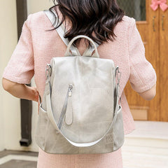 Women’s Leather Convertible Backpack Purse – Anti - Theft Travel Daypack & Shoulder Bag - VOTVO