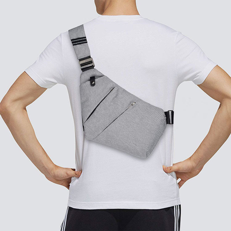 Borsa a tracolla antifurto impermeabile per uomo - Elegante borsa a tracolla da petto