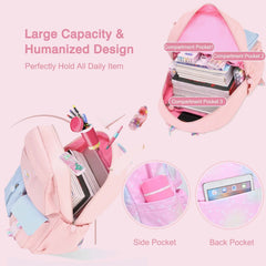 Waterproof Lightweight Large-Capacity College Backpack – Cute & Comfortable School Bag
