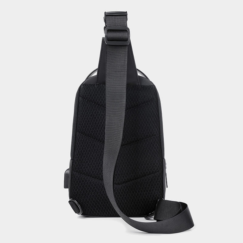 Waterproof Sling Bag for Men – Multi - Functional Chest Bag with USB Charging Port for Hiking, Cycling, and Travel - VOTVO