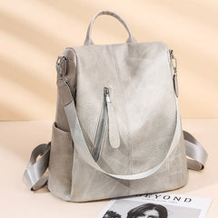 Women’s Leather Convertible Backpack Purse – Anti - Theft Travel Daypack & Shoulder Bag - VOTVO