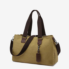 Triple Compartment Canvas Tote Handbag | Multifunction Casual Crossbody Shoulder Purse