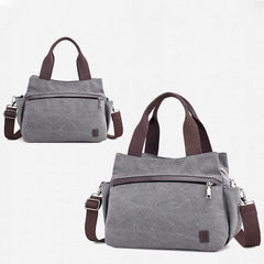 Women's Canvas Hobo Handbag – Multi-Pocket Shoulder Tote & Crossbody Bag