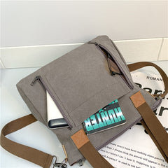 Vintage Leisure Tote Bag for Women – Canvas Crossbody Commuter Shoulder Bag
