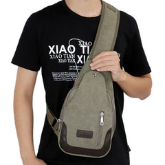 Canvas-Umhängetasche für Herren – Tagesrucksack für Outdoor-Reisen und Camping