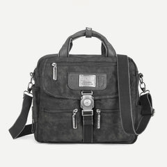 Vintage Canvas Messenger Bag for Men – Large Capacity Briefcase with Adjustable Shoulder Strap