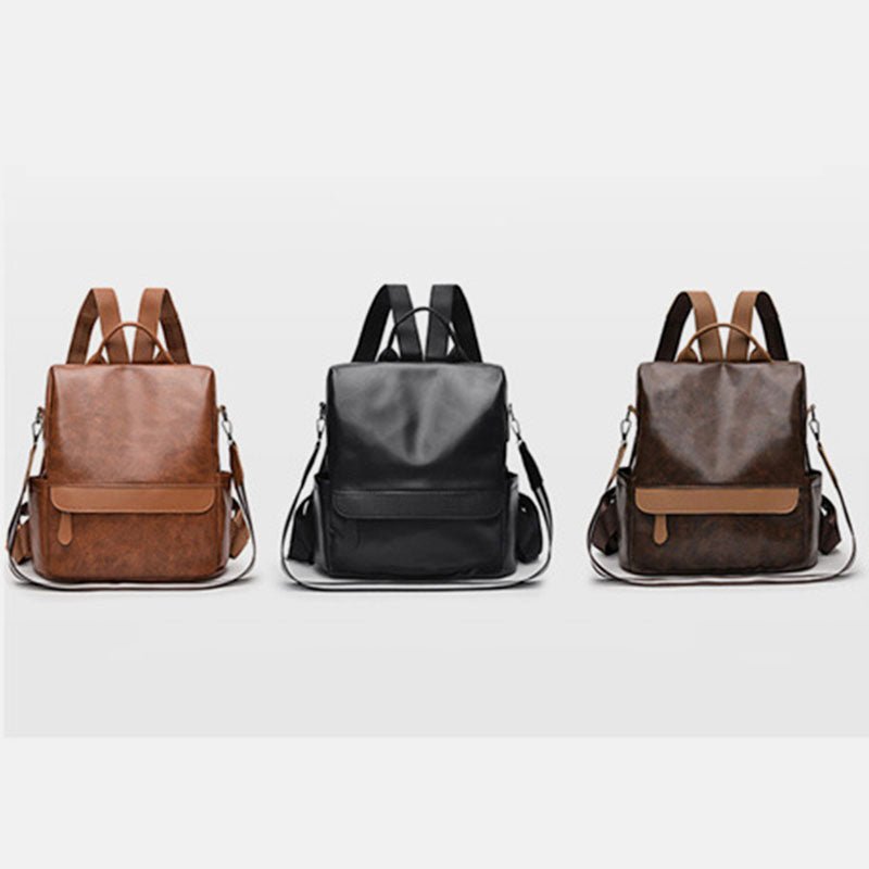 Women's Anti - theft Leather Backpack – Stylish & Secure Travel Handbag - VOTVO