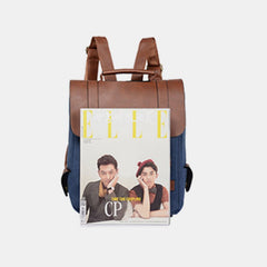 Vintage Leather Canvas Backpack for Men & Women – Travel Daypack, Unisex Rucksack - VOTVO