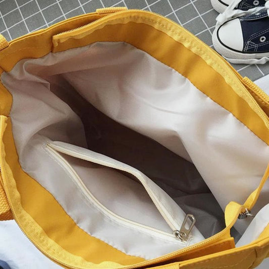 Waterproof Canvas Tote Bag for Women – Large Capacity Crossbody & Shoulder Bag for Students