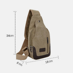 Canvas-Umhängetasche für Herren – Tagesrucksack für Outdoor-Reisen und Camping