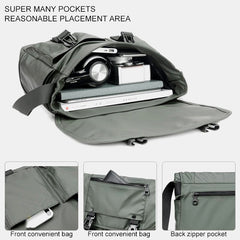Vintage Waterproof Multi-Pocket Messenger Bag – Durable Nylon Crossbody Bag for Men