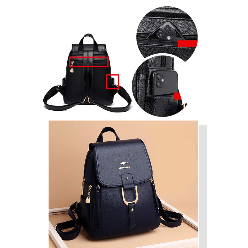 Zaino da donna – Borsa da viaggio multitasche in pelle PU