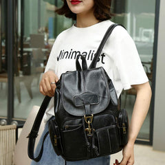 Vegan Leather Backpack for Women – Vintage Casual Daypack Purse for Ladies & Girls - VOTVO