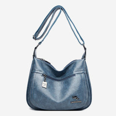 Women’s Soft Leather Double Compartment Crossbody Bag – Stylish & Practical Shoulder Bag - VOTVO