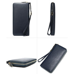 Women's Genuine Leather Vintage Wallet - Stylish and Functional Zip Closure Wallet