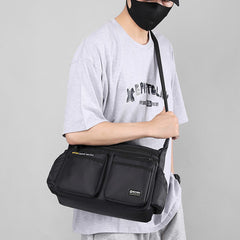 Klassische Reisetasche für Herren – Robustes Nylon, große Umhängetasche