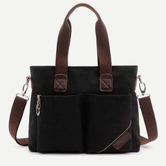Unisex Canvas Shoulder Bag – Retro Casual Handbag & Work Tote - VOTVO