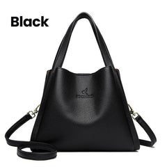 Embossed Soft Leather Handbag – Stylish, Versatile & Timeless Design
