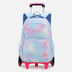 Durable Nylon Rolling Backpack for Kids – School Bag with Wheels, Adjustable Straps - VOTVO