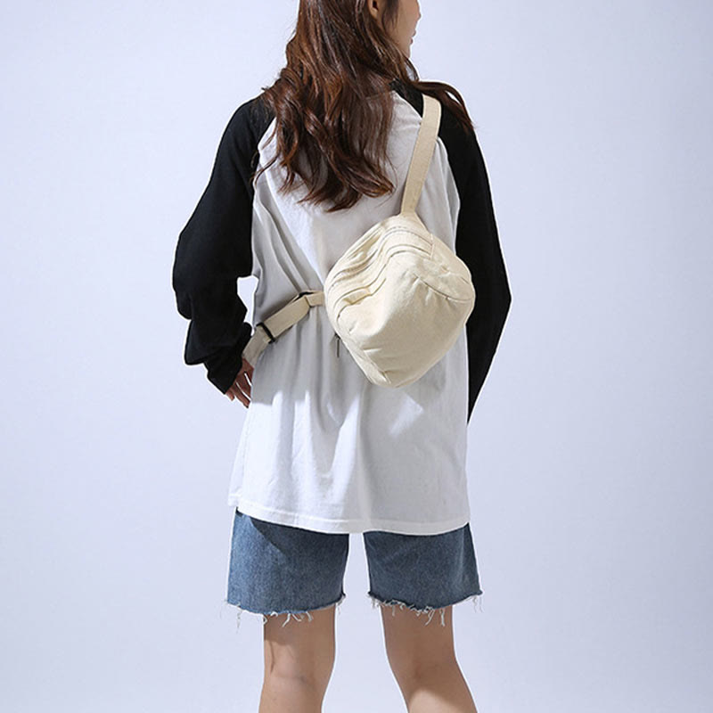 Borsa a tracolla casual da donna in tela, semplice borsa da viaggio