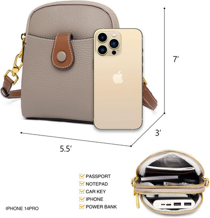 Borsa a tracolla Charlotte in vera pelle