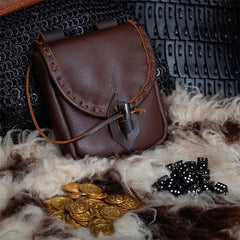 Renaissance Belt Pouch Holster - EDC Leather Waist Bag Cosplay Coin Purse - VOTVO