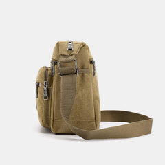 Vintage Canvas Messenger Bag – Large Capacity Shoulder Bag for Daily Use