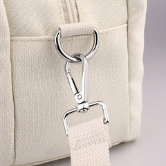 Solid Color Small Tote Triple Compartment Large Crossbody Canvas Purse - VOTVO