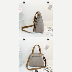 Vintage Leisure Tote Bag for Women – Canvas Crossbody Commuter Shoulder Bag