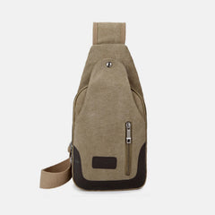 Canvas-Umhängetasche für Herren – Tagesrucksack für Outdoor-Reisen und Camping