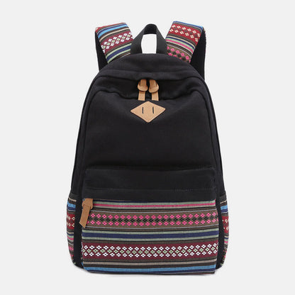 Zaino in tela personalizzato con strisce colorate per donna - Zaino sportivo per studenti