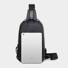 Waterproof Sling Bag for Men – Multi-Functional Chest Bag with USB Charging Port for Hiking, Cycling, and Travel